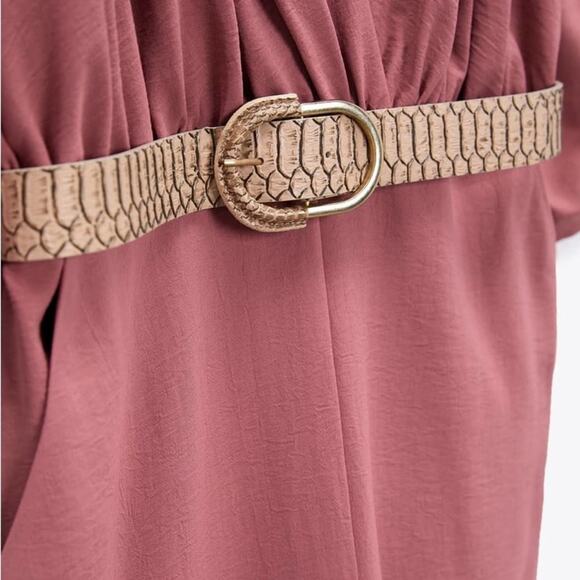 NWT ZARA BELTED WRAP JUMPSUIT - Picture 11 of 15